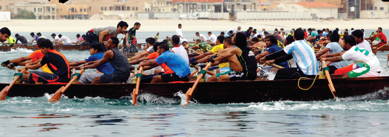 منافسات بطولة دبي لقوارب التجديف المحلية تجمع عشاق هذه الرياضة.