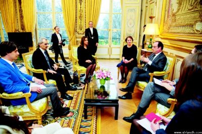 فرانسوا هولاند، يجتمع مع الوليد بن طلال