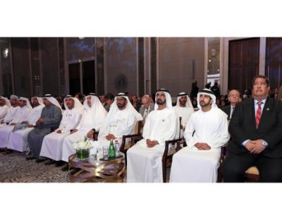 الشيخ محمد  بن راشد يشهد الجلسة الافتتاحية لمؤتمر الفضاء العالمي في أبوظبي