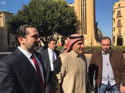 ثامر السبهان سعد الحريري يتجول في  بيروت