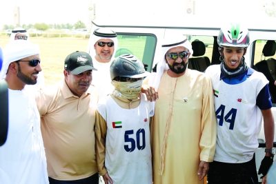 الشيخ محمد بن راشد يشهد كأس المدربين للقدرة فـــي سيح السلم