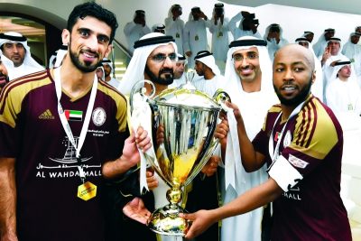 الشيخ محمد بن راشد يتوج الوحدة بطلاً لكأس رئيس الدولة