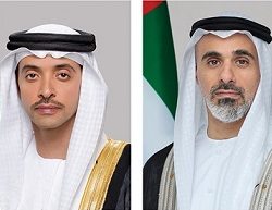 عمر العلي يهنئ منصور بن زايد وخالد بن محمد وهزاع وطحنون بن زايد