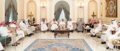 زيارة عميد قبيلة السعيدي الشيخ د .جاسم بن أحمد السعيدي إلى مجلس الوجيه زيد بن سعد العيسى في المملكة العربية السعودية