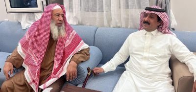 الشيخ الدكتور جاسم السعيدي الظفيري وأبناؤه يزورون الشيخ ضيدان بن بداح بن حثلين في السعودية