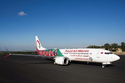 الخطوط الملكية المغربية تعلن عن تصميم جديد لطائرة منتخب “أسود الأطلس” استعدادا للكان