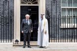 الشيخ محمد بن زايد يصل مقر رئاسة الوزراء البريطانية وبوريس جونسون في مقدمة مستقبليه
