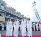 الشيخ محمد بن راشد ومحمد بن زايد ومحمد بن سلمان وضيوف الدولة يشهدون ختام سباق الفورمولا 1