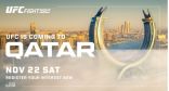 UFC®️ تُطلق أولى فعالياتها في قطر ضمن ” UFC®️ليلة القتال” في 22 نوفمبر المقبل