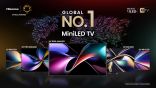 هايسنس تحقق الصدارة العالمية في تلفزيونات MiniLED و100+ بوصة والليزر خلال الربع الأول 2025